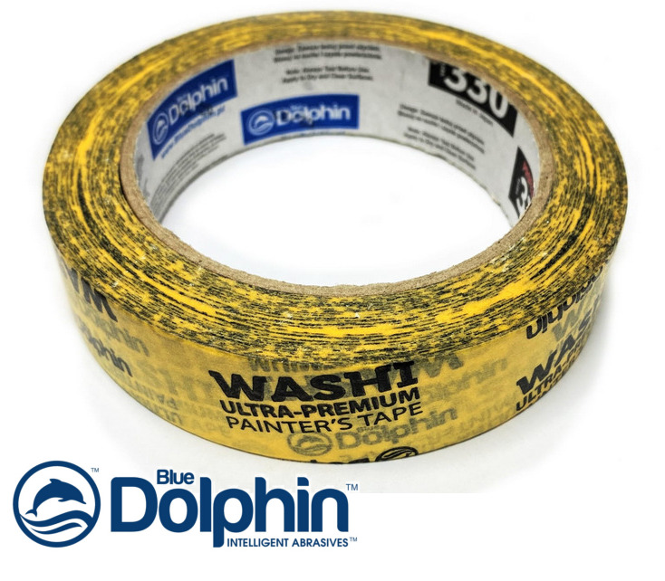 Лента малярная Blue Dolphin Washi Painters Tape Premium 25 мм х 50 м