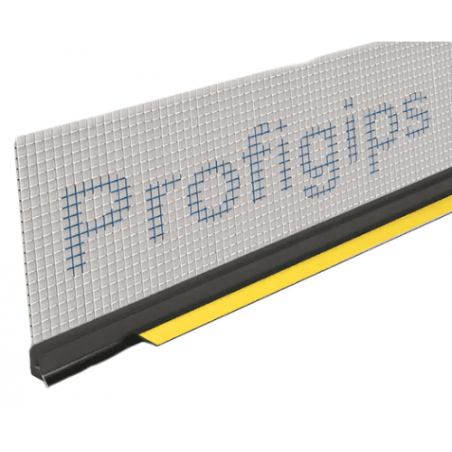 Профиль оконный примыкающий с сеткой (графит) 3 м