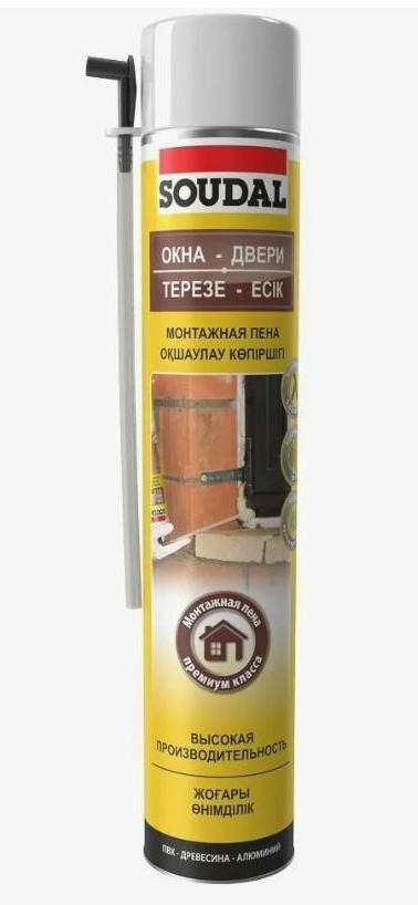 Монтажная пена Soudal с трубочкой, 750 мл