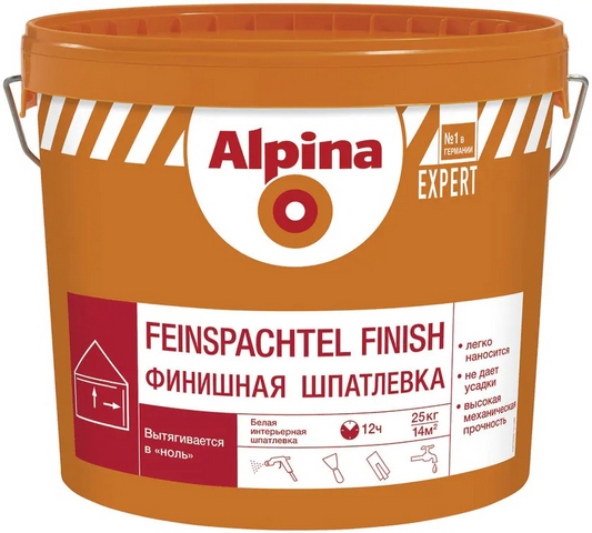 Шпатлевка Alpina EXPERT Feinspachtel Finish акриловая 15 кг